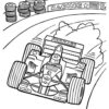 Fast Formula 1 car coloring page