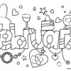 February theme coloring page