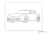 Ferrari 812 Superfast car - Coloring Pages for kids
