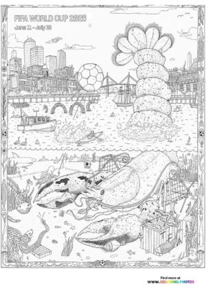 Fifa World Cup 2026 Poster Coloring Pages For Kids