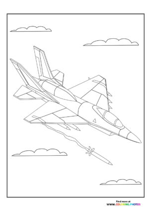 Fighter jet with rockets