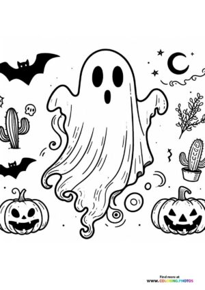 Flying halloween ghost