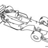 Formula 1 race car coloring page