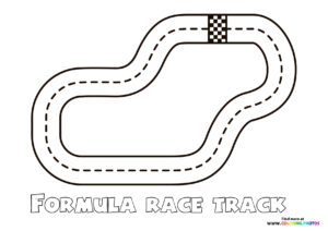 Formula 1 race track coloring page