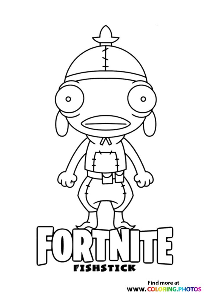 Fortnite Coloring Pages Fish Stick
