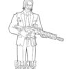 Fortnite John Wick coloring page
