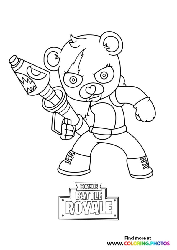 Fortnite Bear coloring page