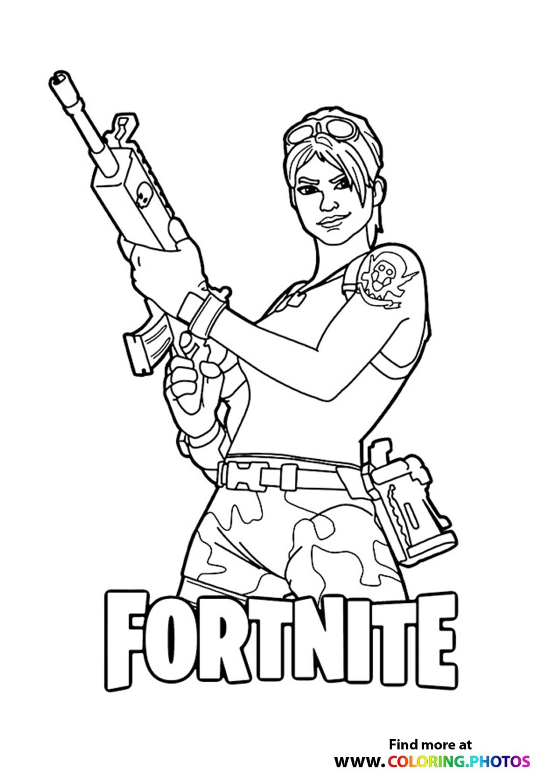 fortnite coloring pages easy