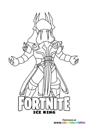 Fortnite Ice King coloring page