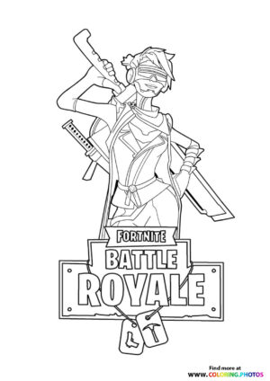 Logo - Fortnite coloring page