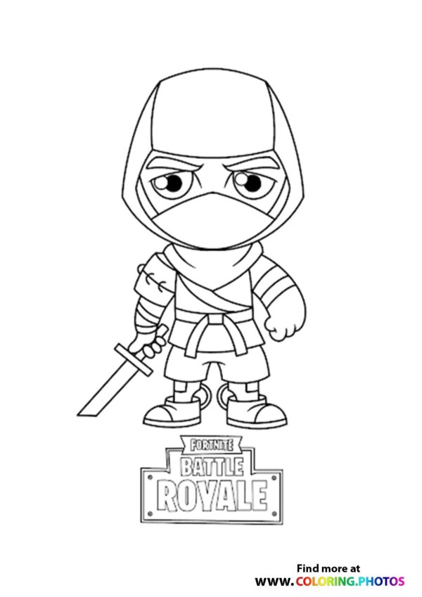 Tiny Black Knight - Fortnite - Coloring Pages for kids