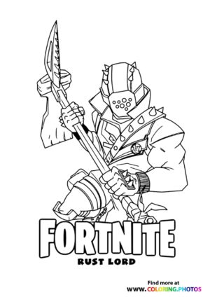 Fortnite Rust Lord coloring page