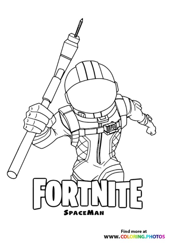 Fortnite SpaceMan coloring page