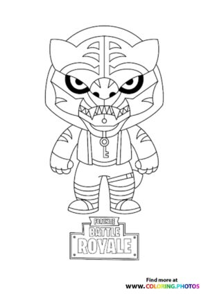 Fortnite Tiger coloring page