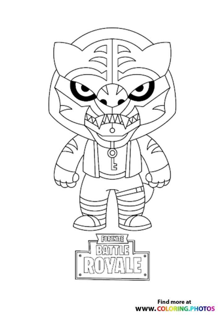 Fortnite Tiger - Coloring Pages for kids