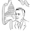 Franklin Roosevelt coloring page