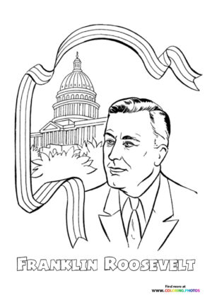 Franklin Roosevelt coloring page