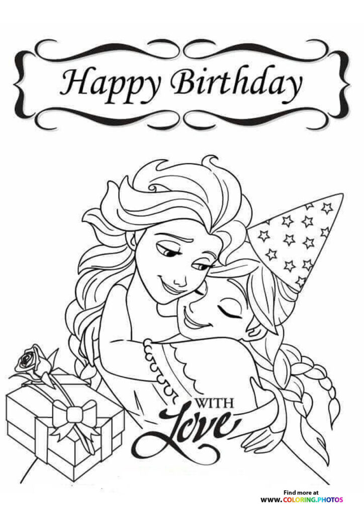 Frozen birthday party - Coloring Pages for kids