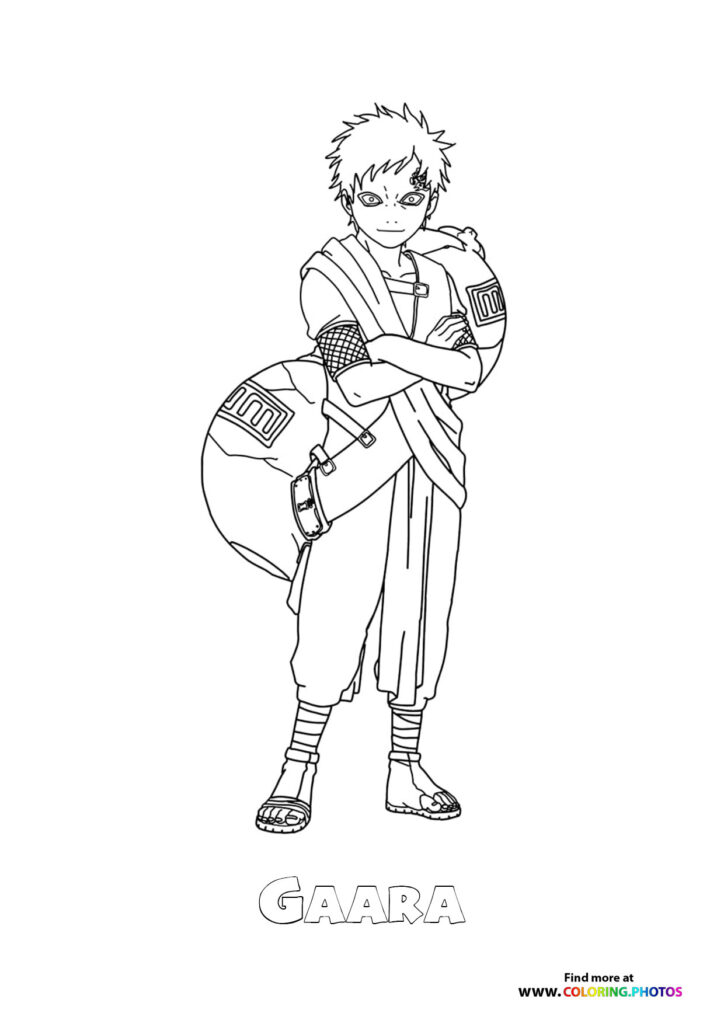 Gaara ready from Naruto - Coloring Pages for kids