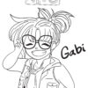 Gaby looking cute coloring page