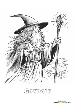 Gandalf with a staff