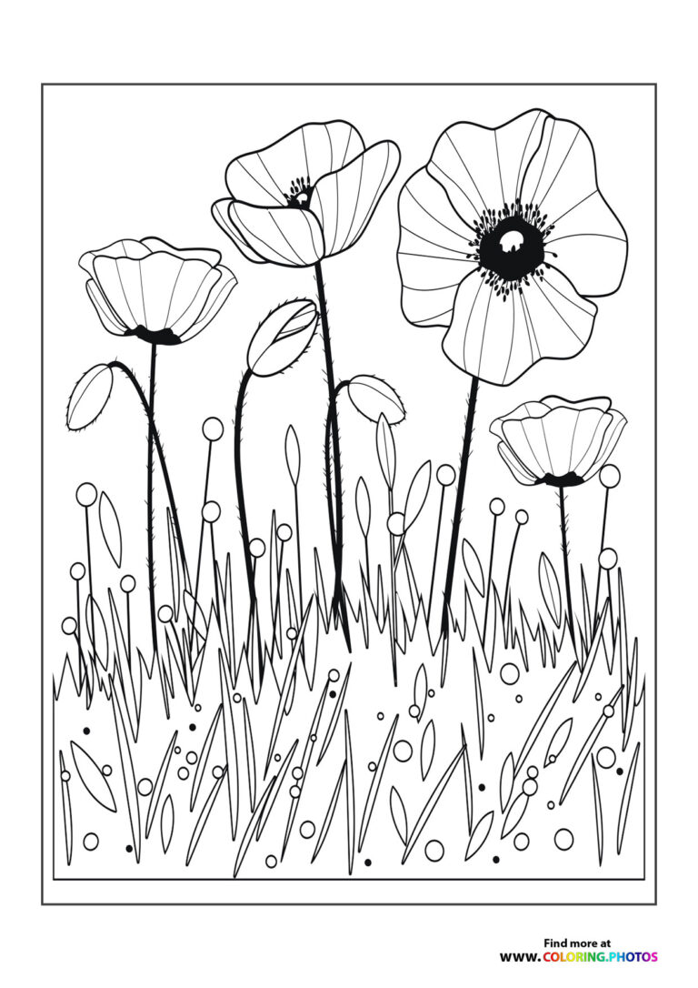 Garden flowers - Coloring Pages for kids