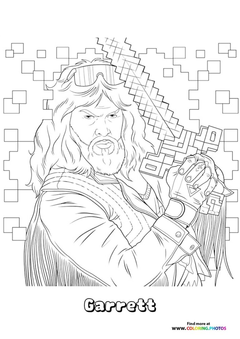Dennis dog from Minecraft movie - Coloring Pages for kids