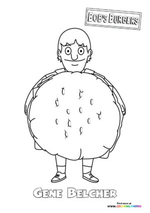 Gene Belcher from Bob's Burgers coloring page