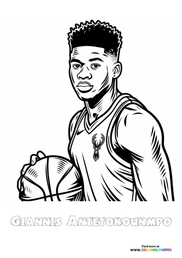 Giannis Antetokounmpo - Coloring Pages for kids
