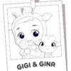 Gigi and Gina - Cry Babies coloring page