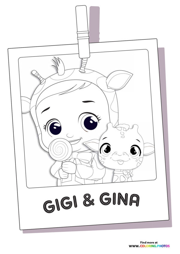 Gigi and Gina - Cry Babies coloring page