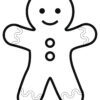 Gingerbread man coloring page