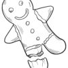 Gingerbread man with broken leg coloring page