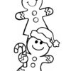 Gingerbread man coloring page