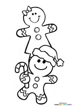 Gingerbread man coloring page