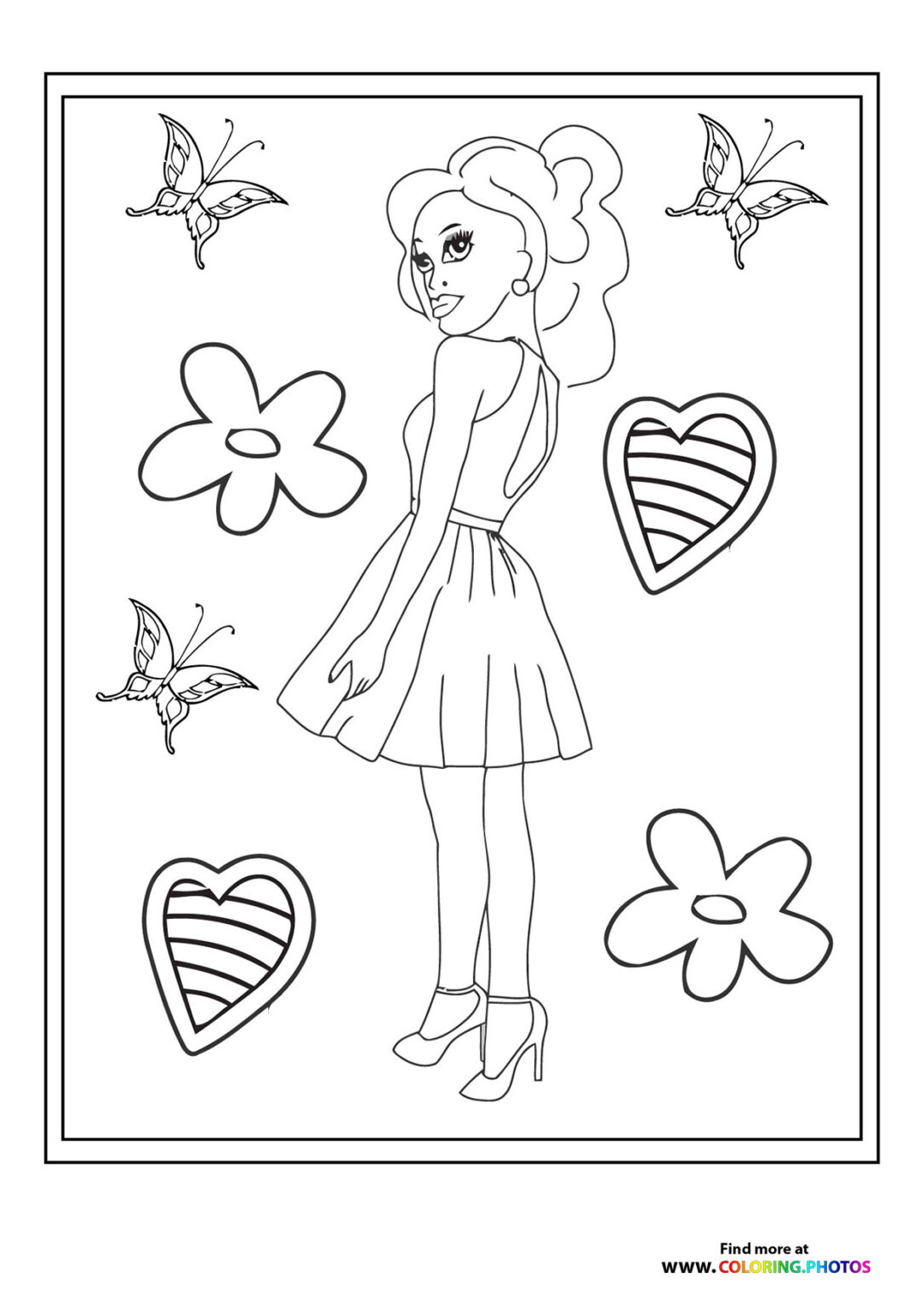 Fashion girls - Coloring Pages for kids | Free and easy print or download