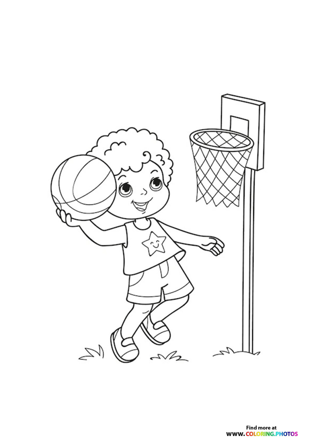 Basketball - Coloring Pages for kids | 100% free print or download