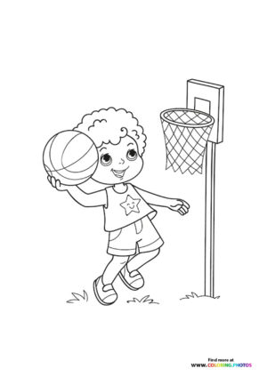 Sporty Girl Coloring Book For Girls A Super Cute basketball and