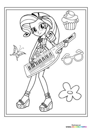 Girl playing keyboards