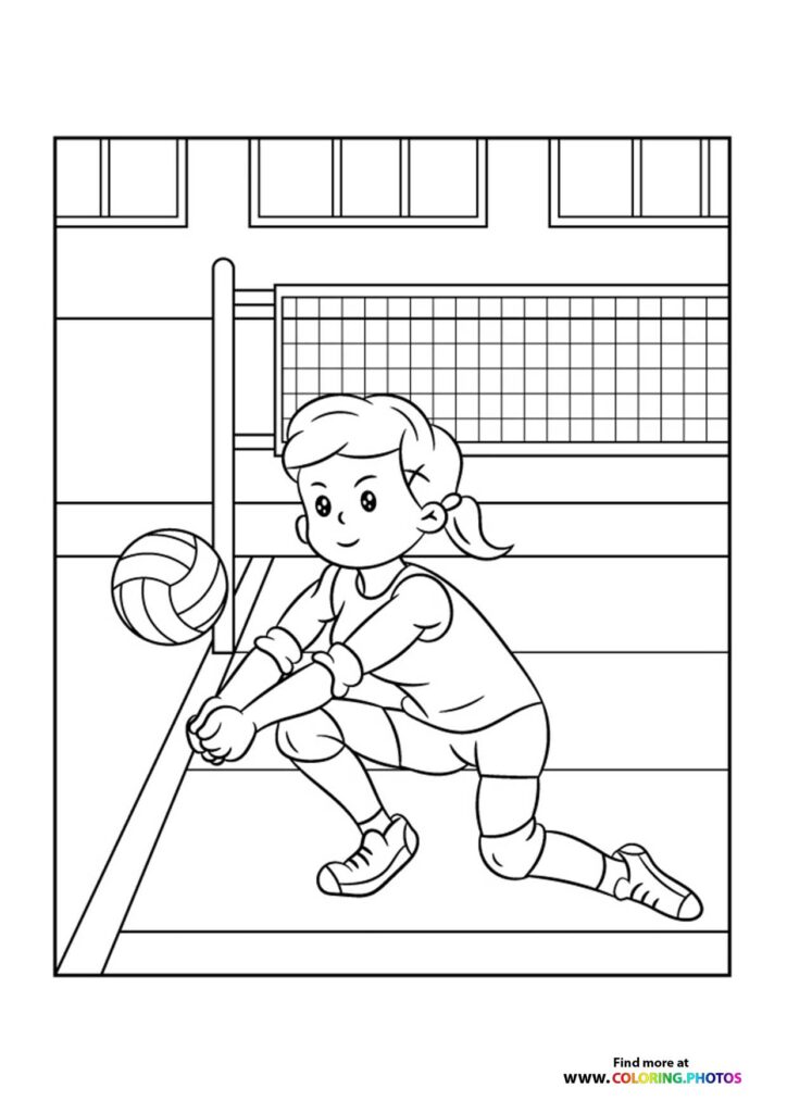 Girl Volleyball Player Passing
