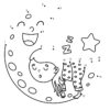 Girl sleeping dot the dots worksheet