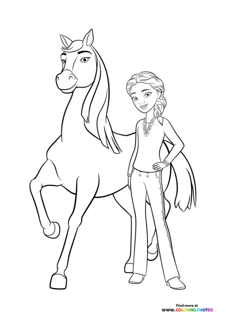 Girl horse - Coloring Pages for kids