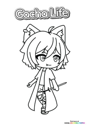 Girl with a sword from Gacha Life