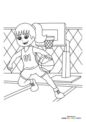 Girl with basketball