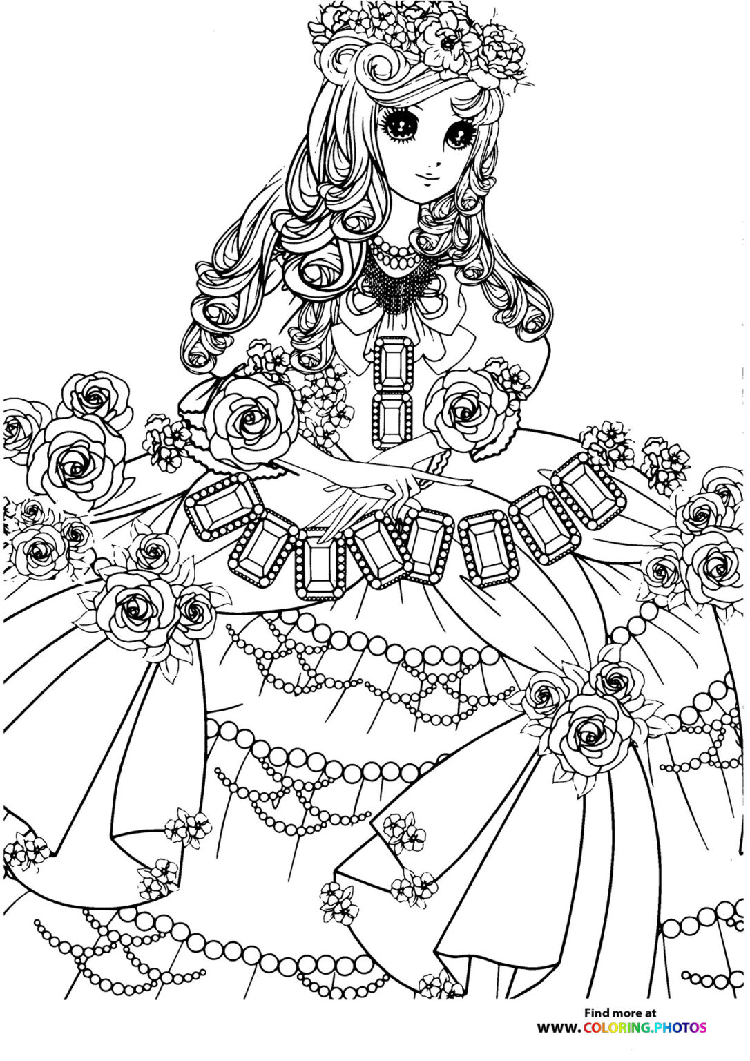 Girl-11 coloring page for Adults - Coloring Pages for kids