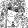 Girl-2 coloring page for Adults