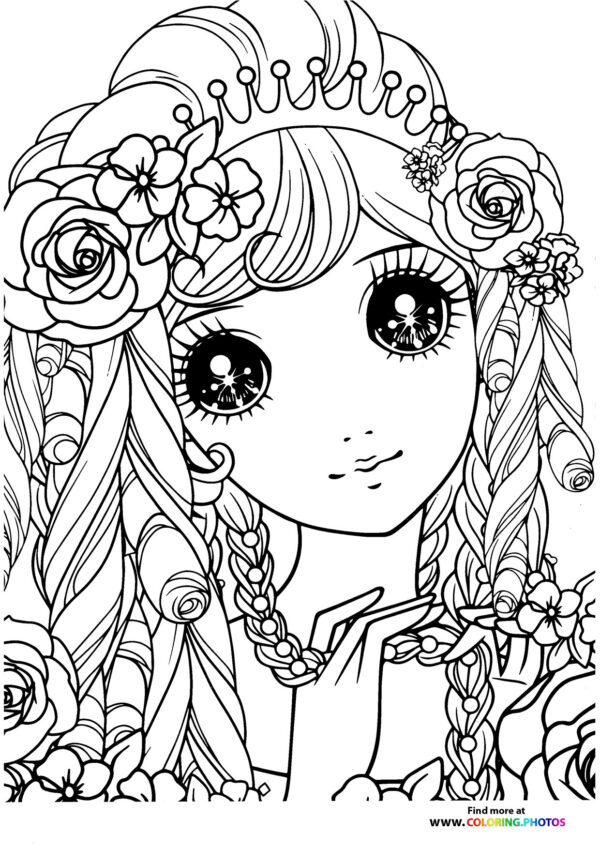 Girl-4 coloring page for Adults - Coloring Pages for kids