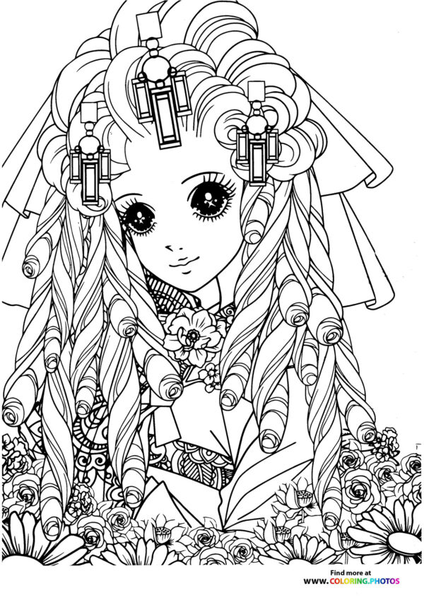 Girl-5 coloring page for Adults