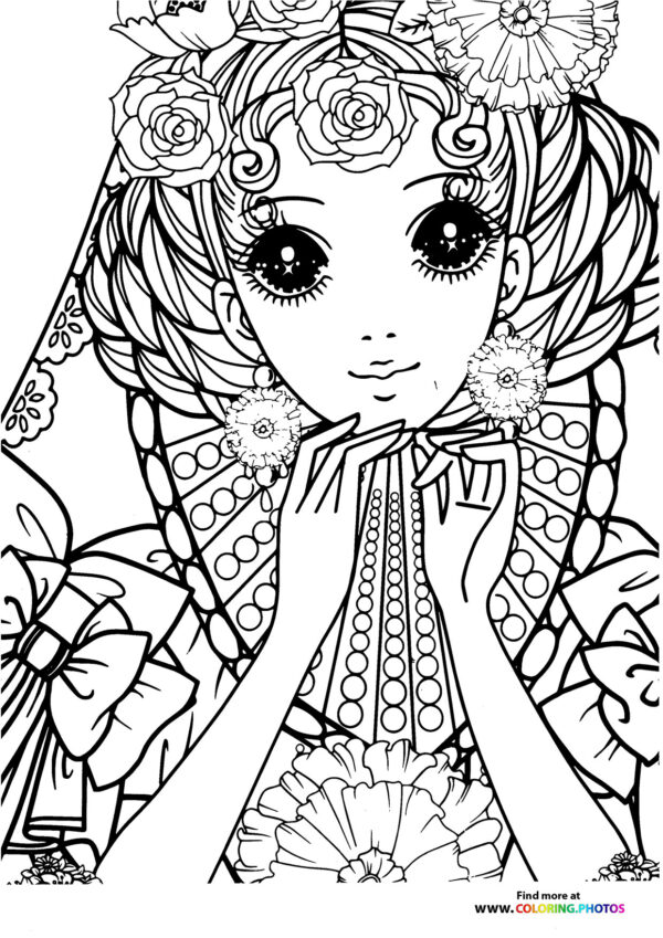 Girl-6 coloring page for Adults