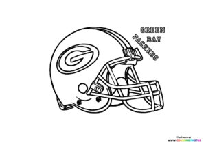 Green Bay Packers NFL helmet coloring page